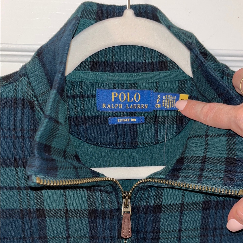 Polo by Ralph Lauren Estate Rib Plaid Quarter-Zip